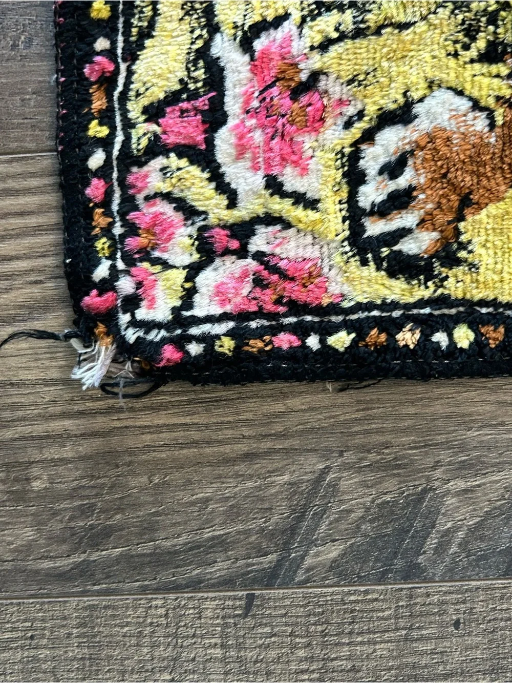 VTG Tiger Family Tapestry 1970s  Woven Velveteen Wall Hanging 36.5x19 Lebanon